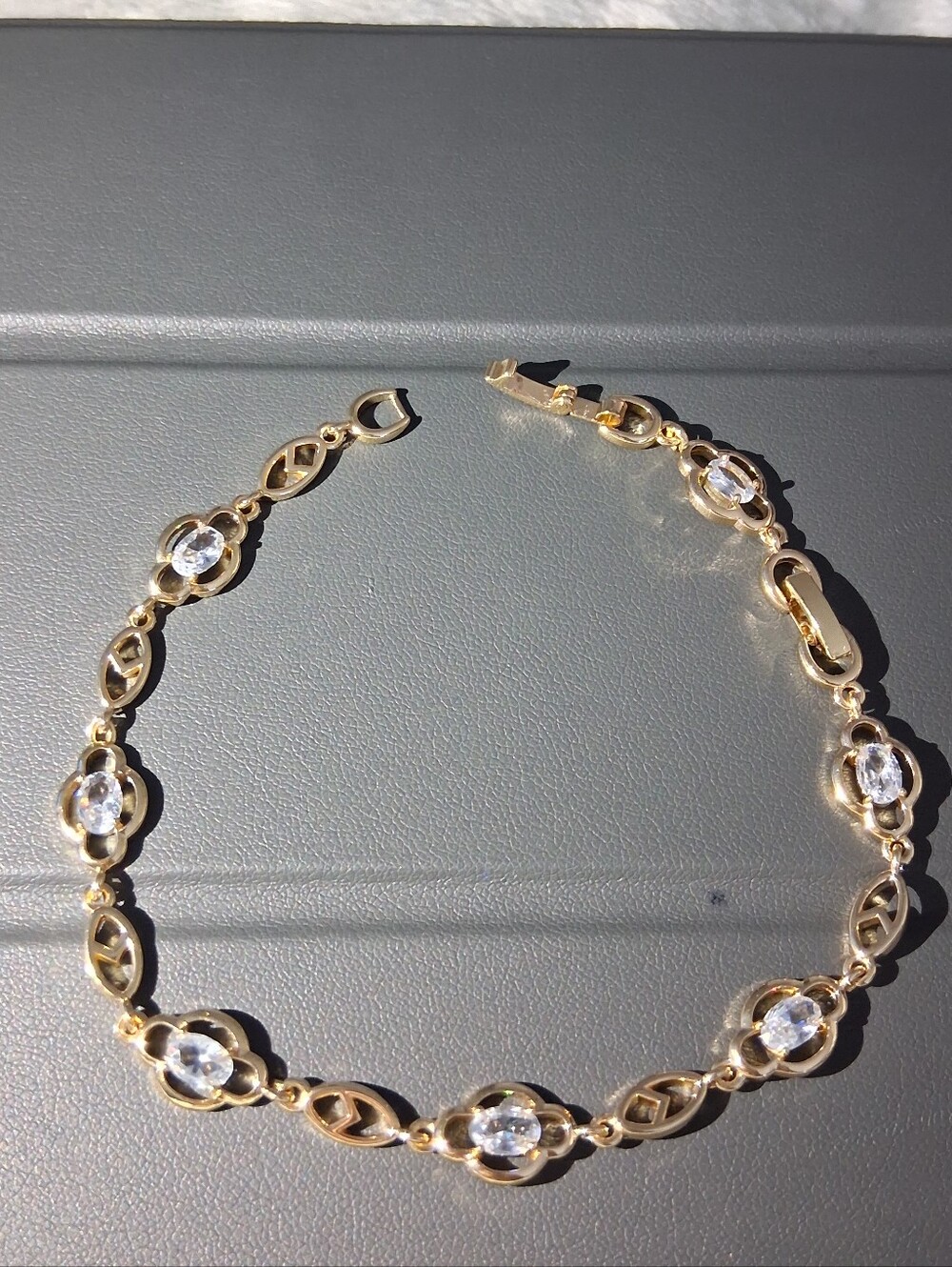 Gold Plate Clover Like Bracelet - Women's Jewelry